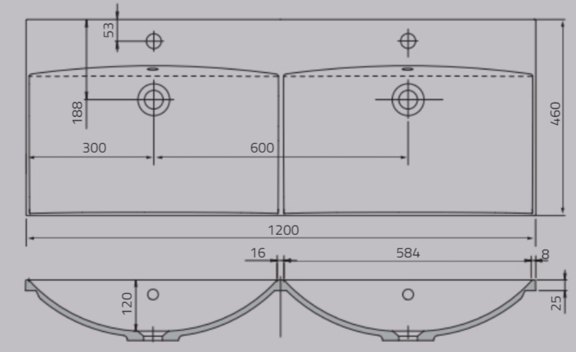 rysunek techniczny amelia 120 cm D